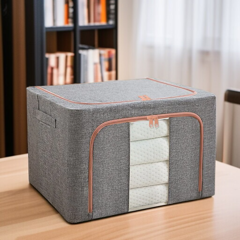 철골 대용량 두꺼운 수납함 가시 의류 수납함 단일창 수납함 투명 수납함