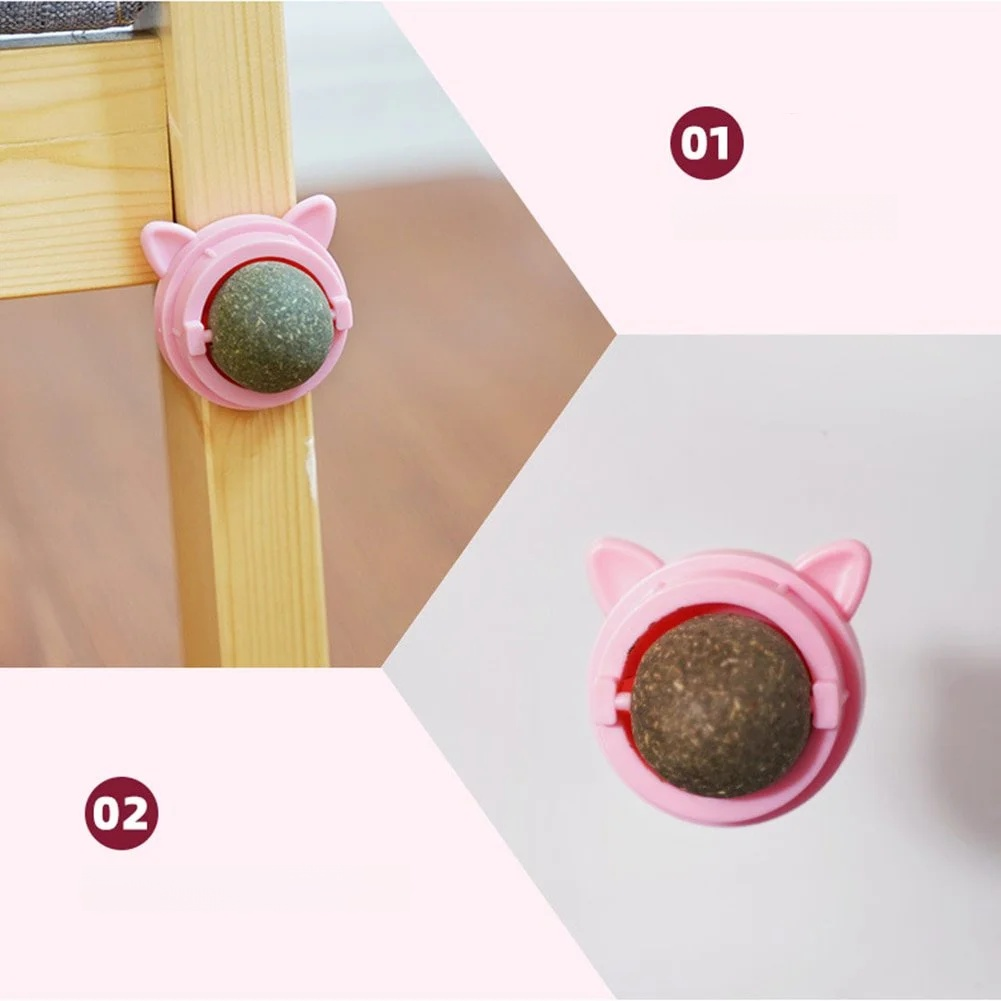 Mintfarbener, drehbarer Katzenball