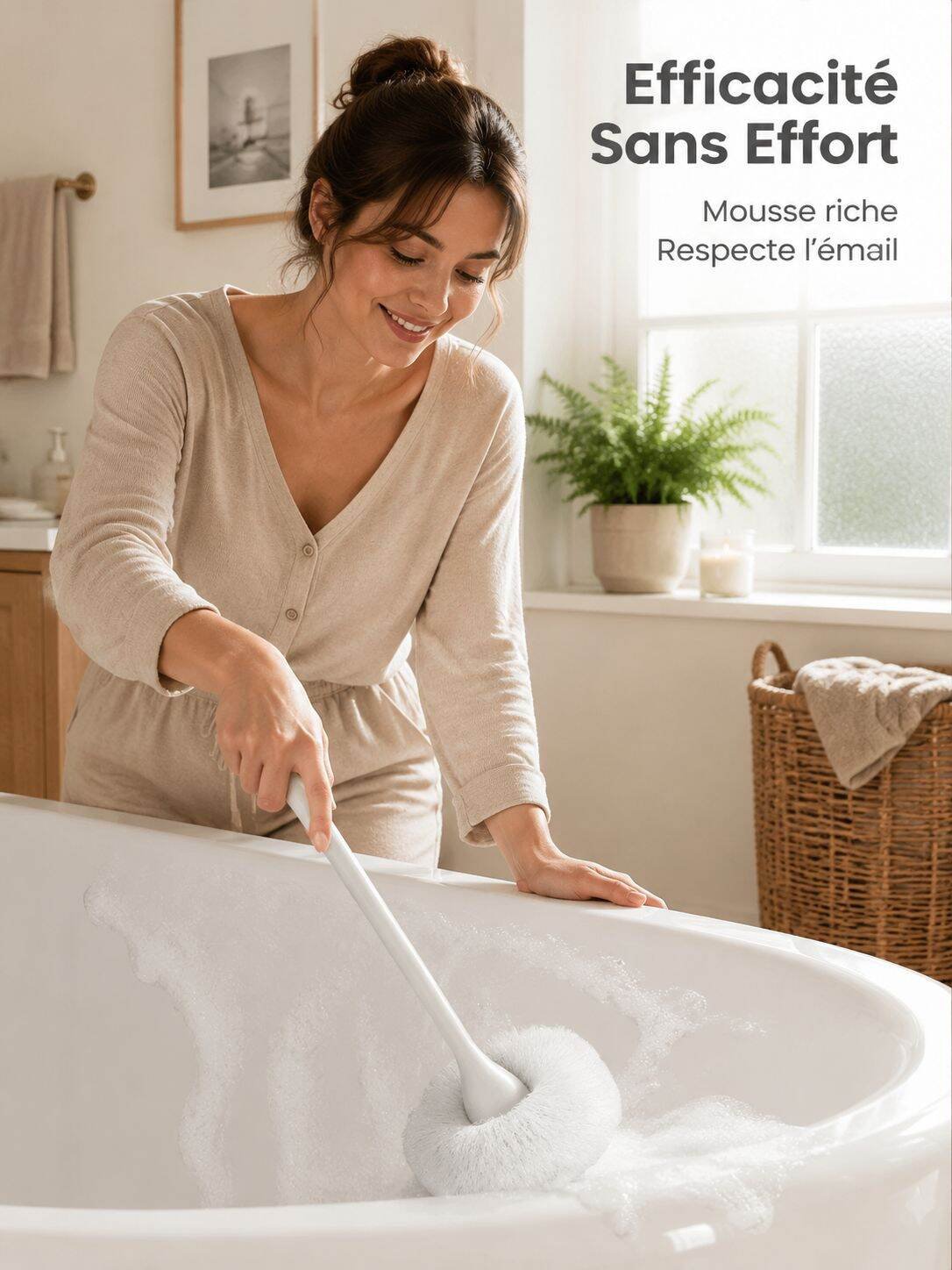 Brosse de nettoyage en forme de nuage pour salle de bain