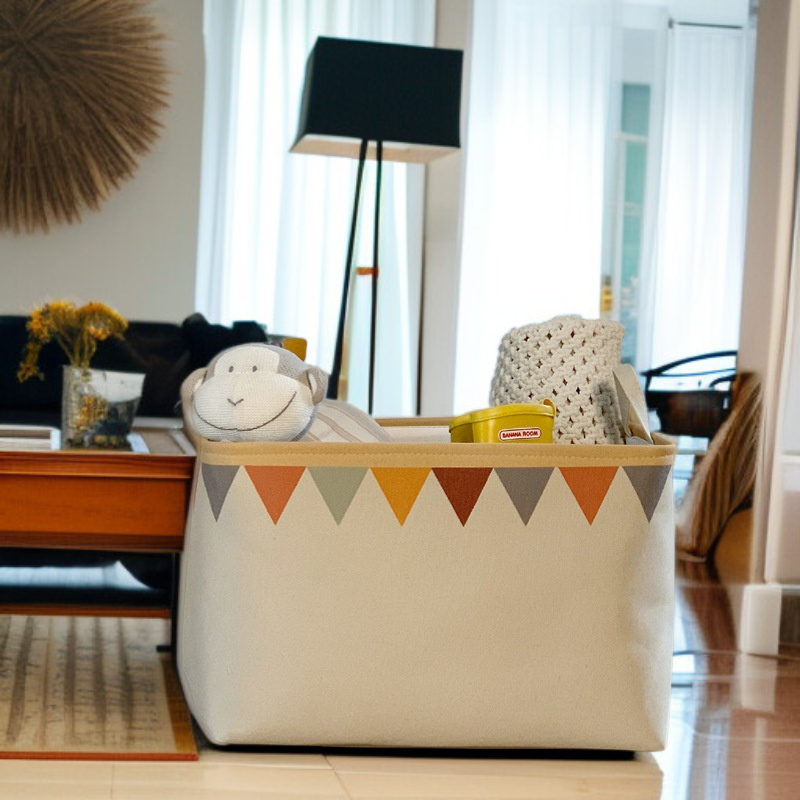 Aufbewahrungsbox aus Segeltuch mit Stoffgürtel, Spielzeug-Garderobe, Kleidung Aufbewahrungsbox