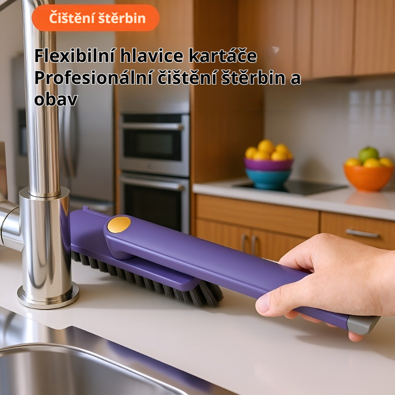 Multifunkční čisticí kartáč na spáry do koupelny