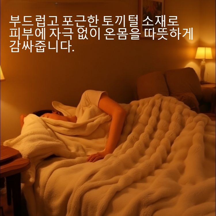 다기능 토끼털 담요