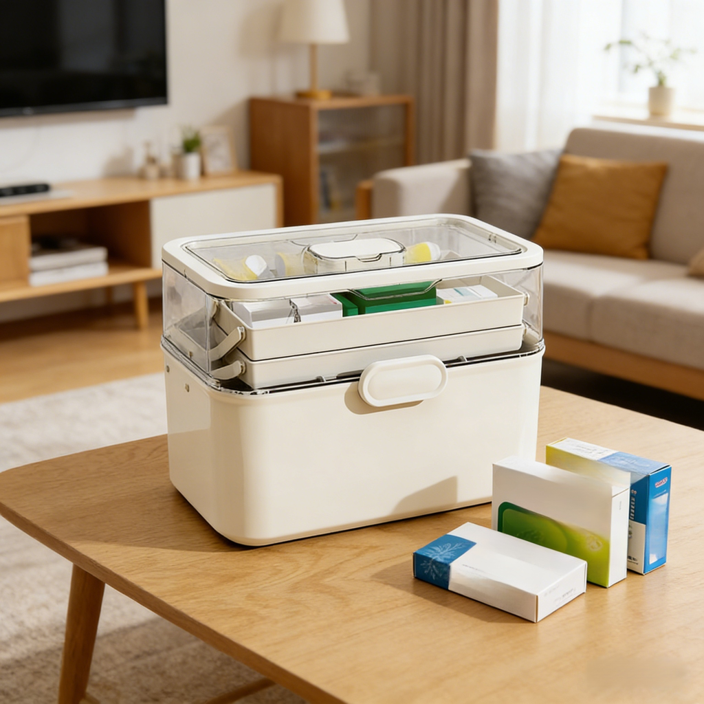 Household multi-layer medicine storage box
