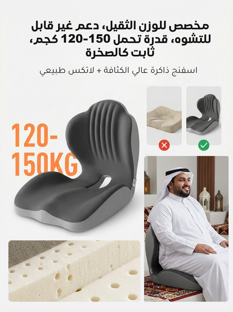وسادة دعم الظهر المخصصة بتقنية التبريد