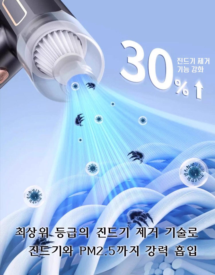 차량용 고출력 무선 핸드헬드 청소기