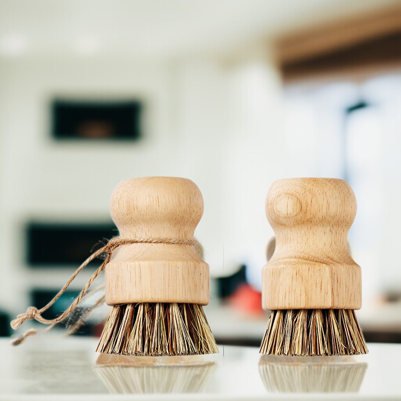 가정용 코코넛 그릇 수세미 다용도 주방 청소 도구 짧은 손잡이 천연 식물 오염 제거 브러시 설거지 브러시