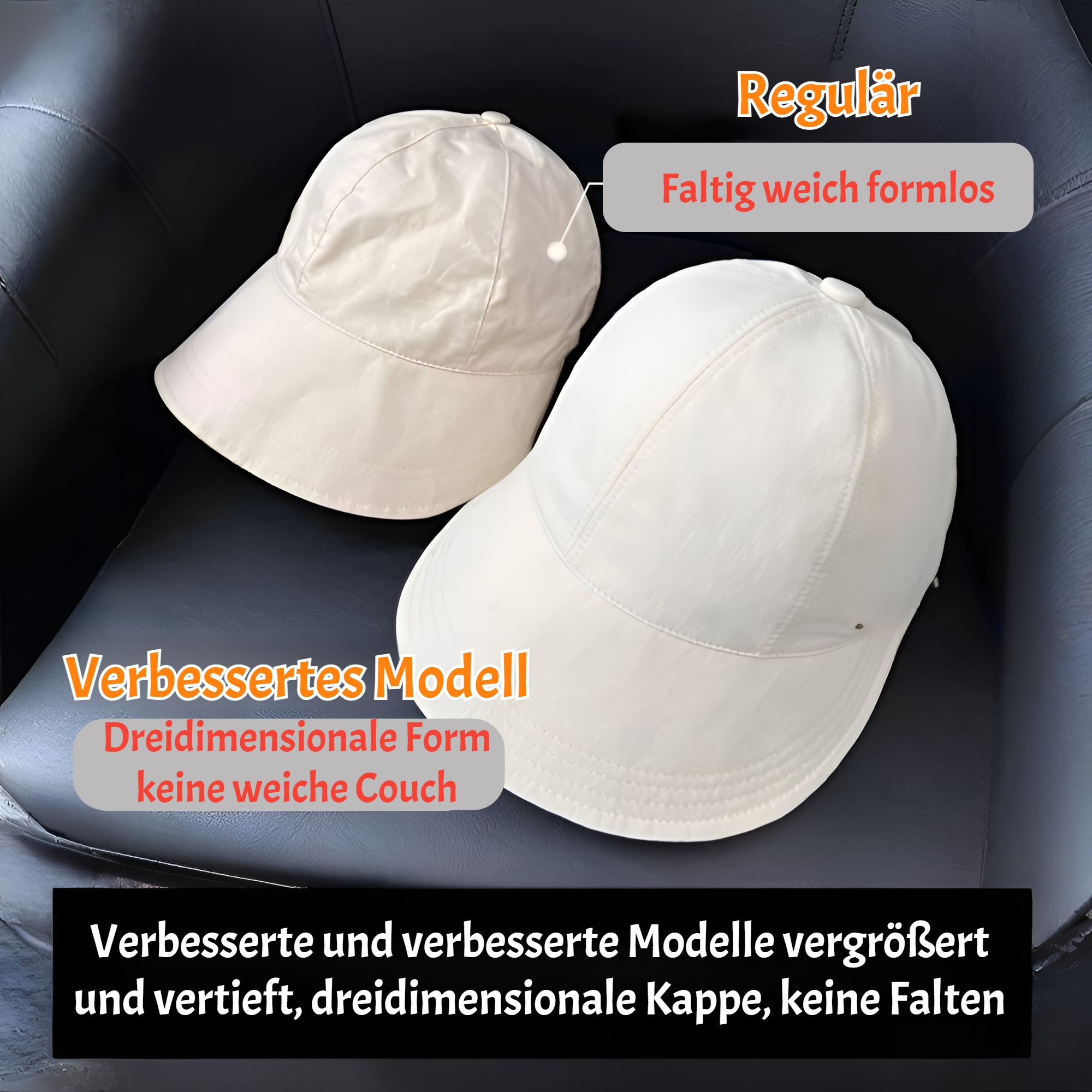 Leichte Sonnenkappe mit extra breitem Schirm