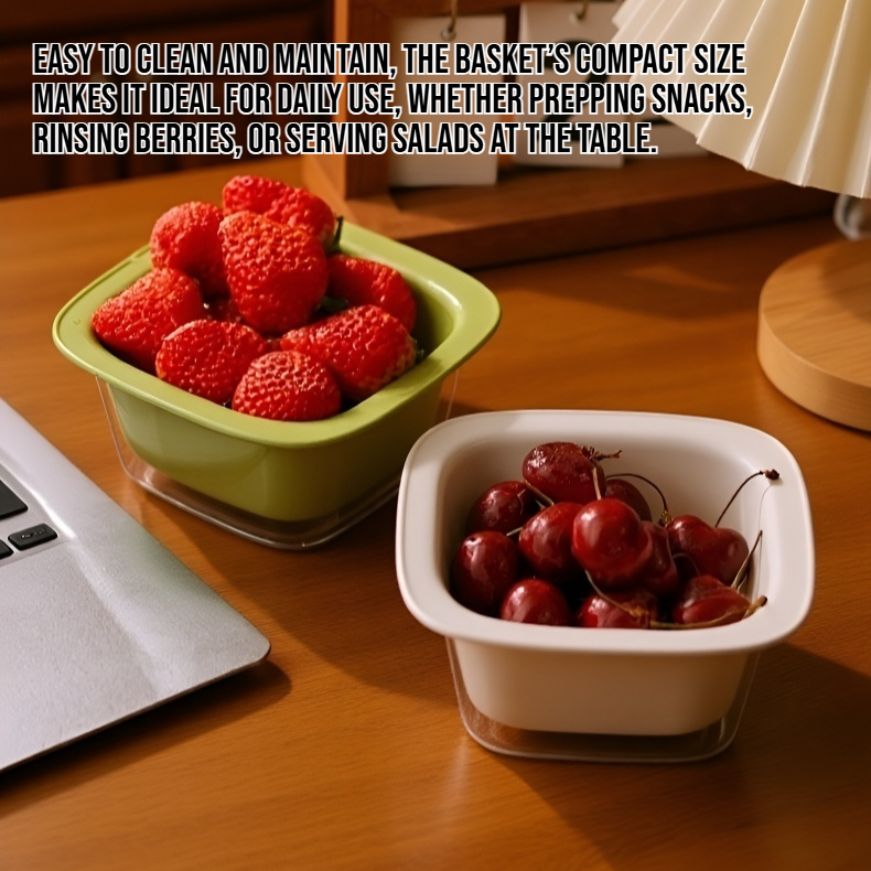 Mini Fruit Plate with Built-in Drainage System