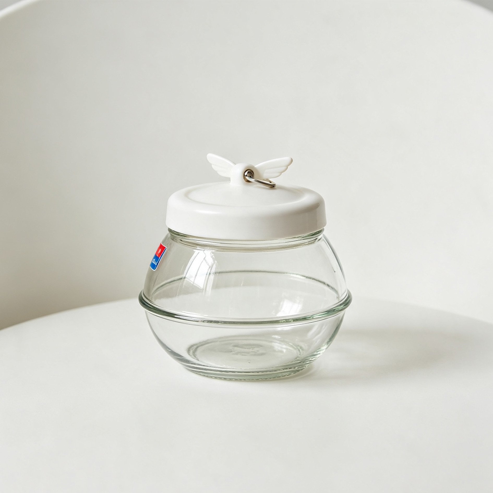 Angel Wings Glass Sealed Jar