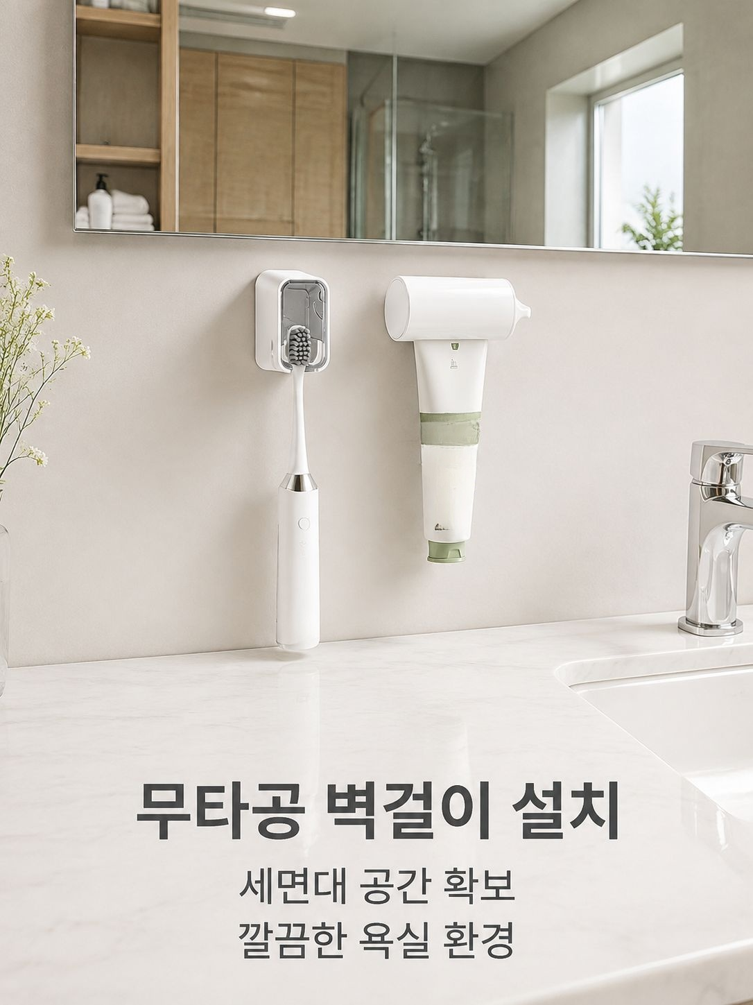 블랙미스 신상 심플 커버형 칫솔걸이