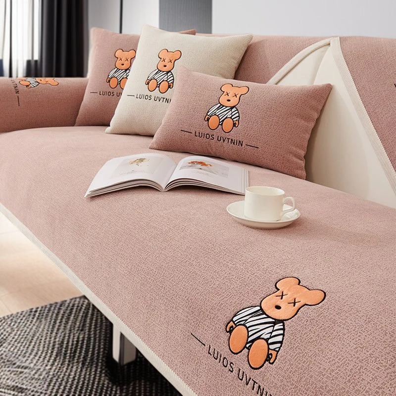 샤닐 소파 패드 커버 미끄럼 방지 방석 등받이 컴포트 소파 패드 커버 패드