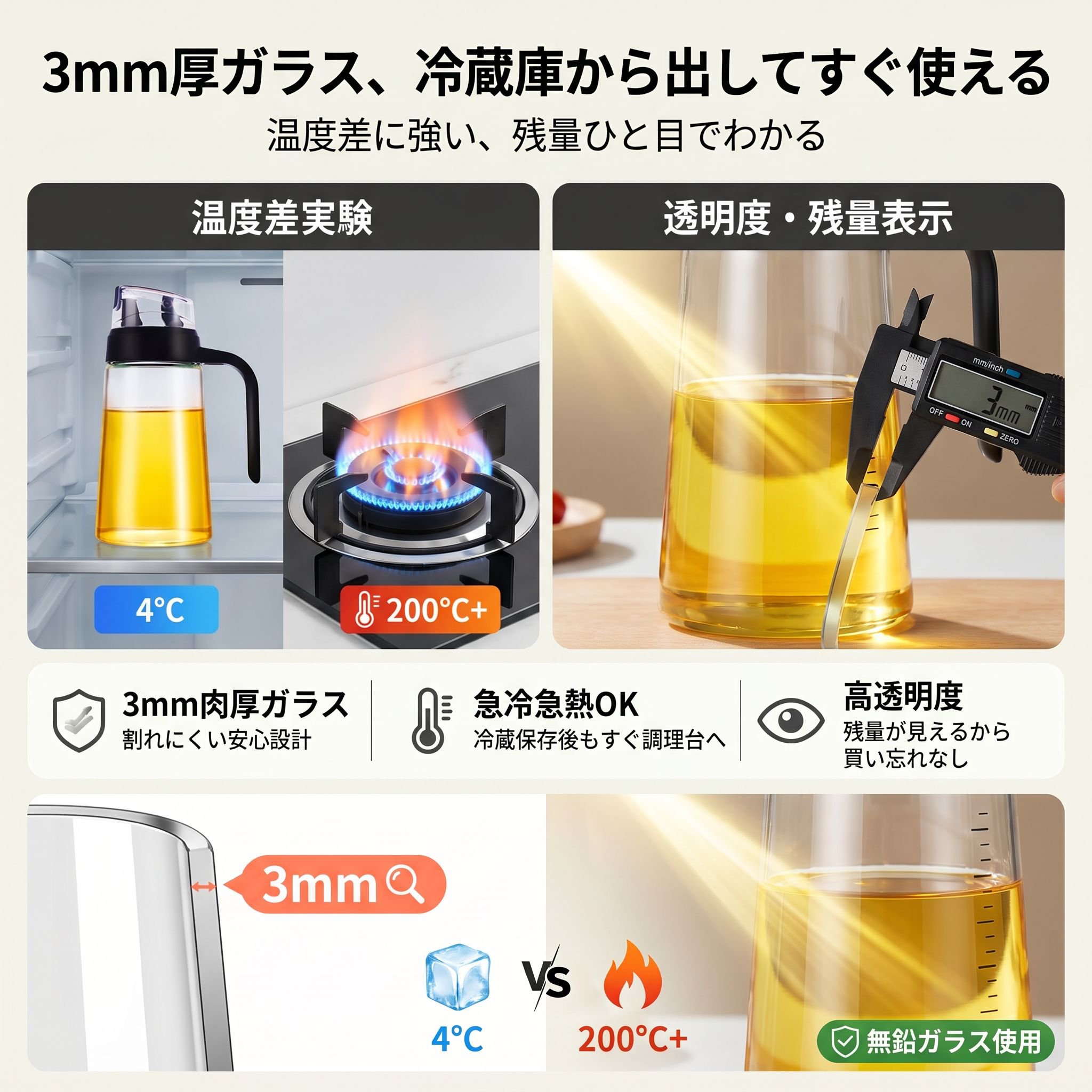 家庭用漏れ防止調味料ボトル 重力オイルポット人気商品