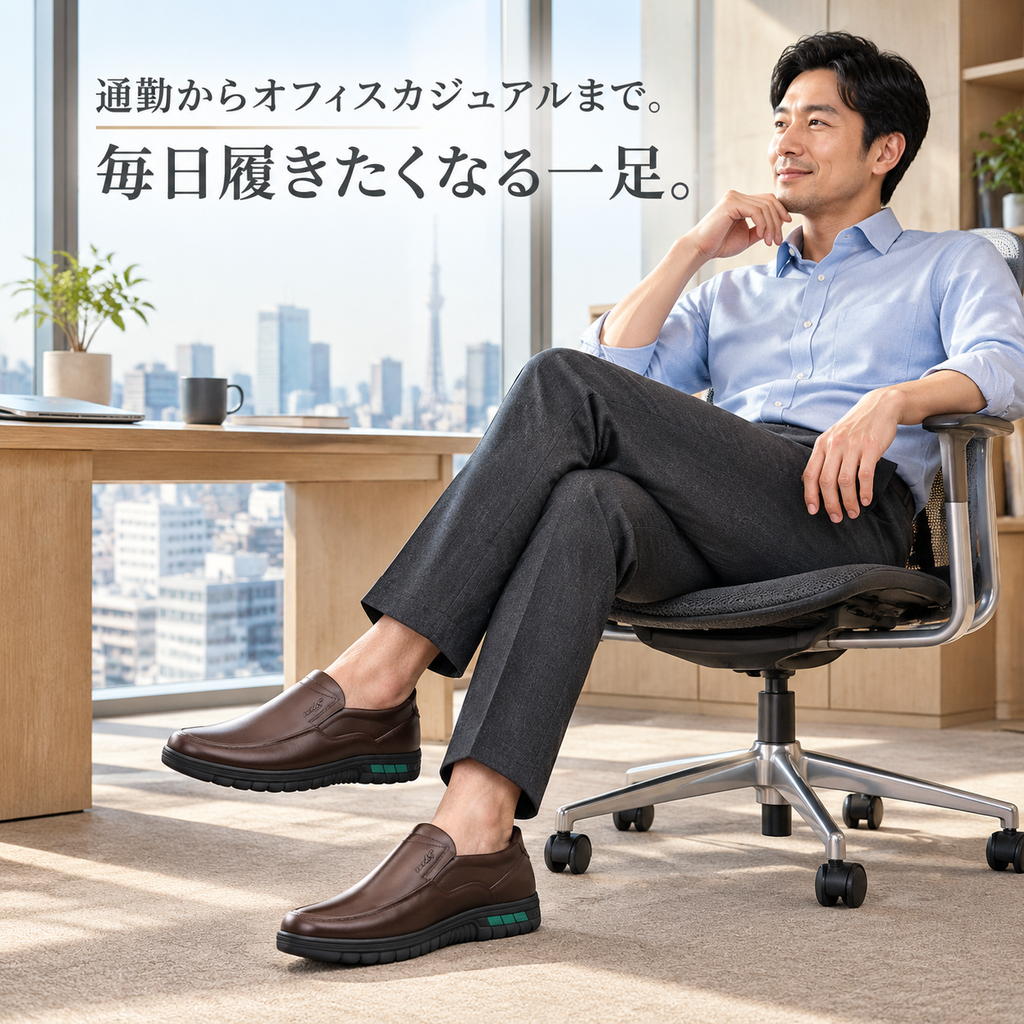 メンズ本革ローファーカジュアルビジネスシューズ