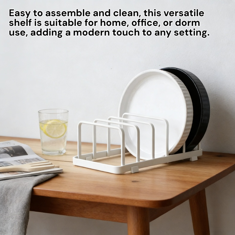 Standing Storage Shelf with Pegboard, Kitchen Bowl and Plate Rack