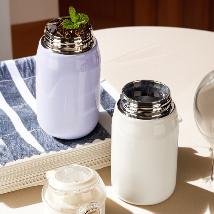 Portable Sports Water Cup, Leak-proof Stainless Steel