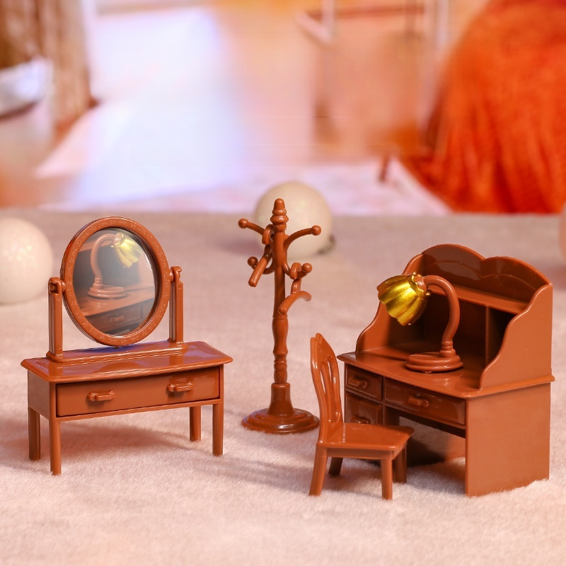 Mini Kitchen and Living Room Dollhouse Decoration Model