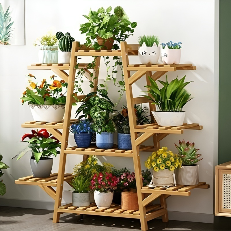 陽台客廳藤條多層花架多肉植物花盆架