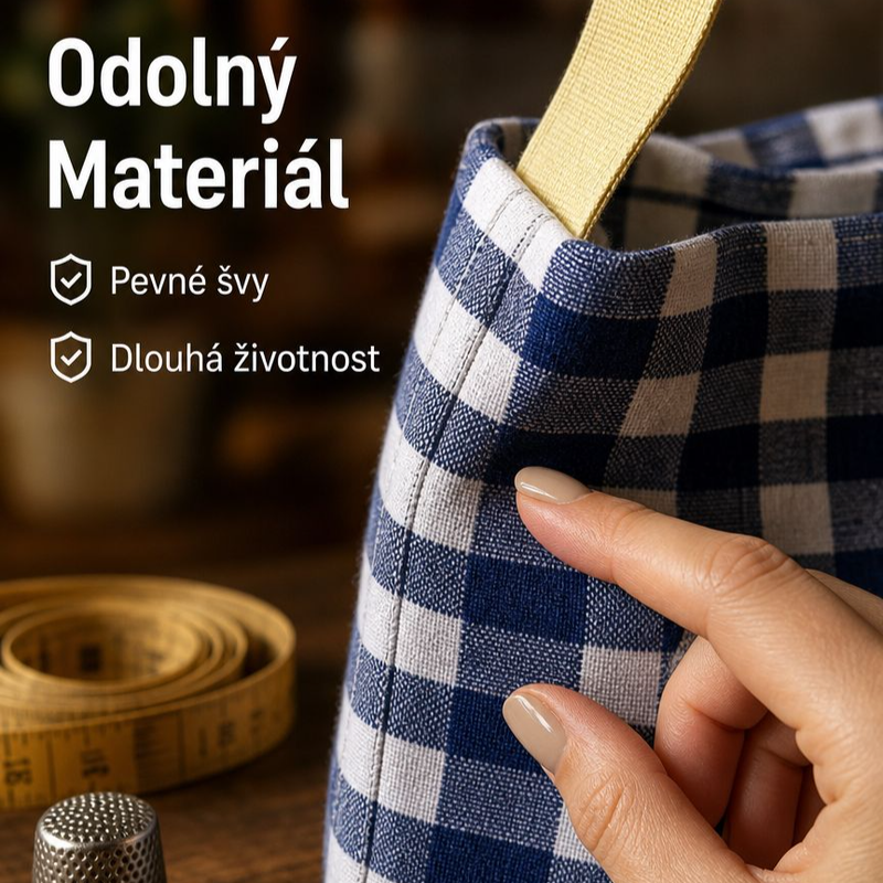Dámská nová kontrastní barevná kostkovaná plátěná kabelka