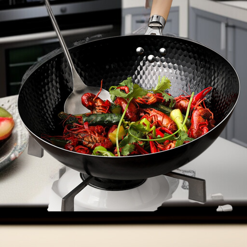 가정용 숙철 무코팅 볶음냄비 전통 가마냄비 무접착 후라이팬 후라이팬 무코팅 가마냄비 레인지