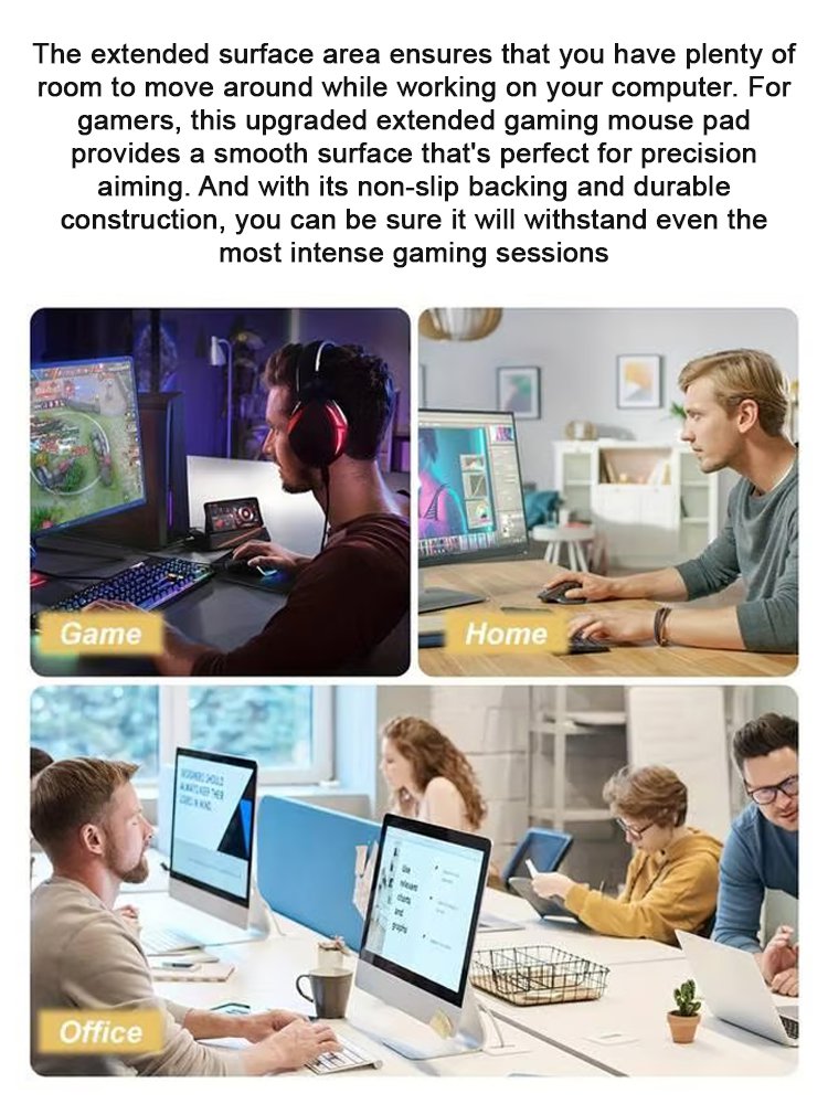 Office Non-slip and Stain-resistant Shortcut Mouse Pad