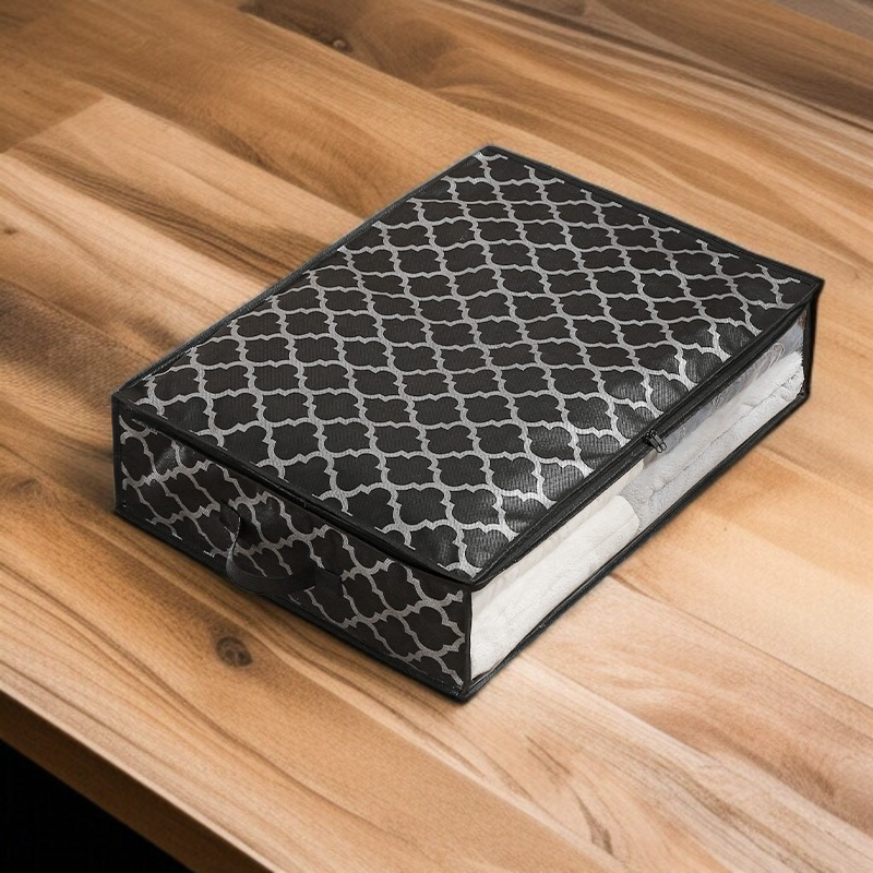 침대 밑 이불 수납함 방진 부직포 수납 파우치 대용량 이불 주머니 수납함 투명 옷 수납함