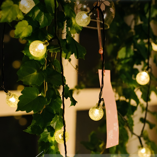 Backyard Party Solar-Powered Colorful Bubble Ball String Lights