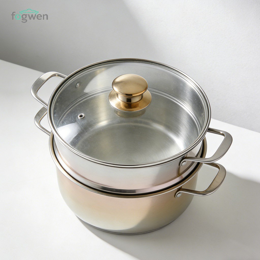 家用雙層蒸籠蒸煮多樣食材