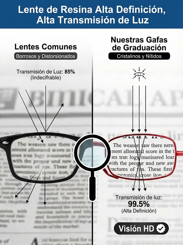 Gafas de lectura inteligentes ultraligeras plegables con zoom y estuche incluido