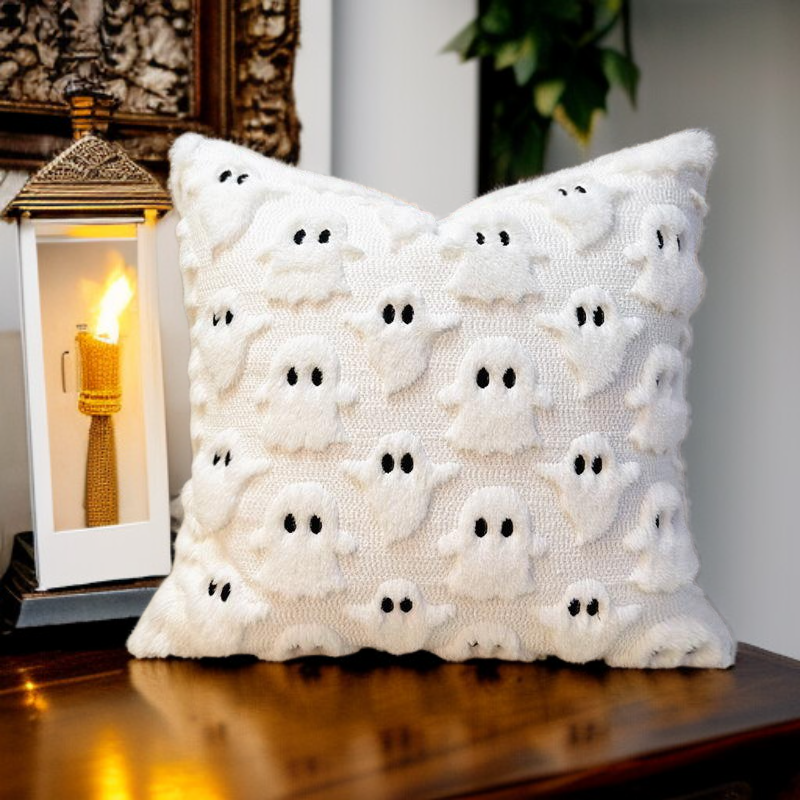 絨毛立體刺繡抱枕作為禮物包裝