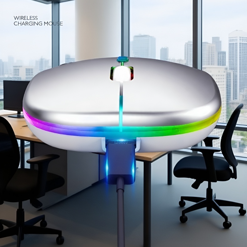 Comfortable silent mouse with vibrant LED illumination