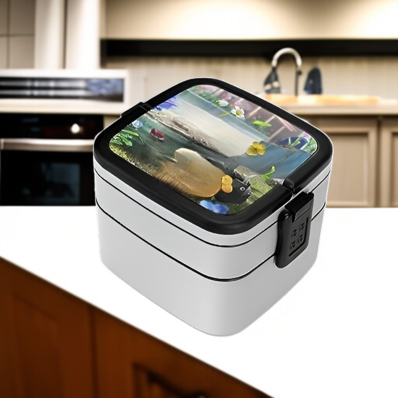 صندوق طعام مزدوج الطبقات محمول