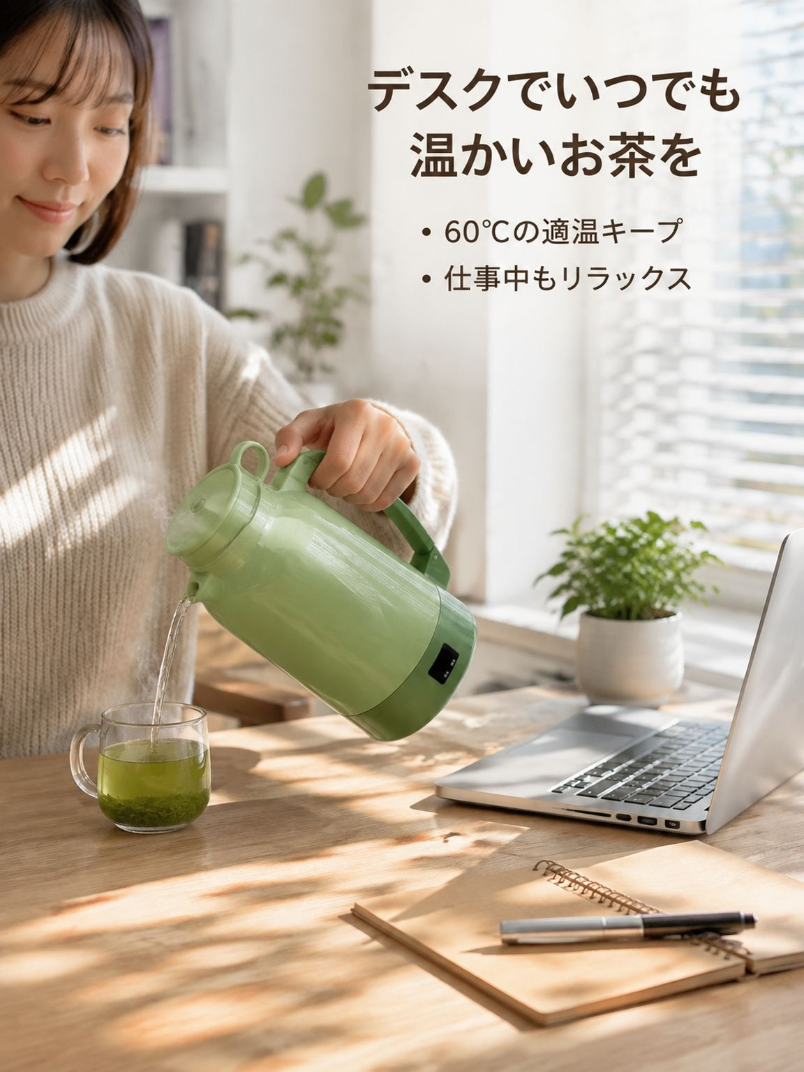 多段階温度調節電気ポット、長時間保温