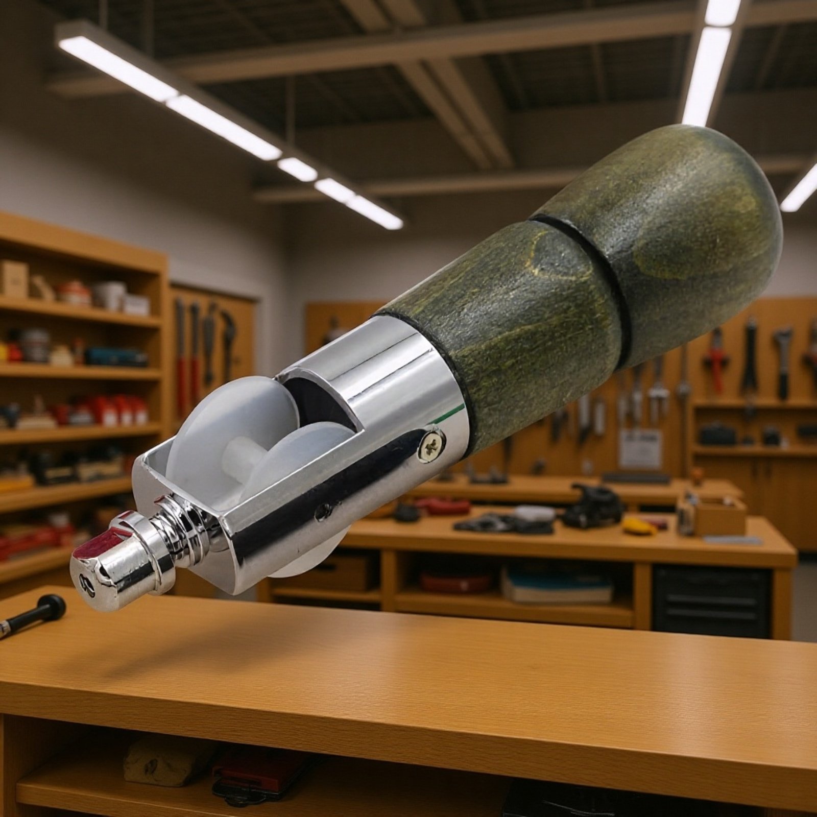 Handnähwerkzeug beim Nähen von pflanzlich gegerbtem Leder