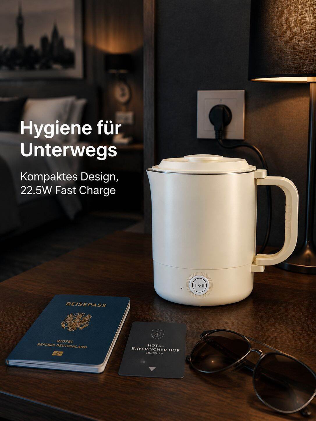 Praktischer Wasserkocher für das Büro