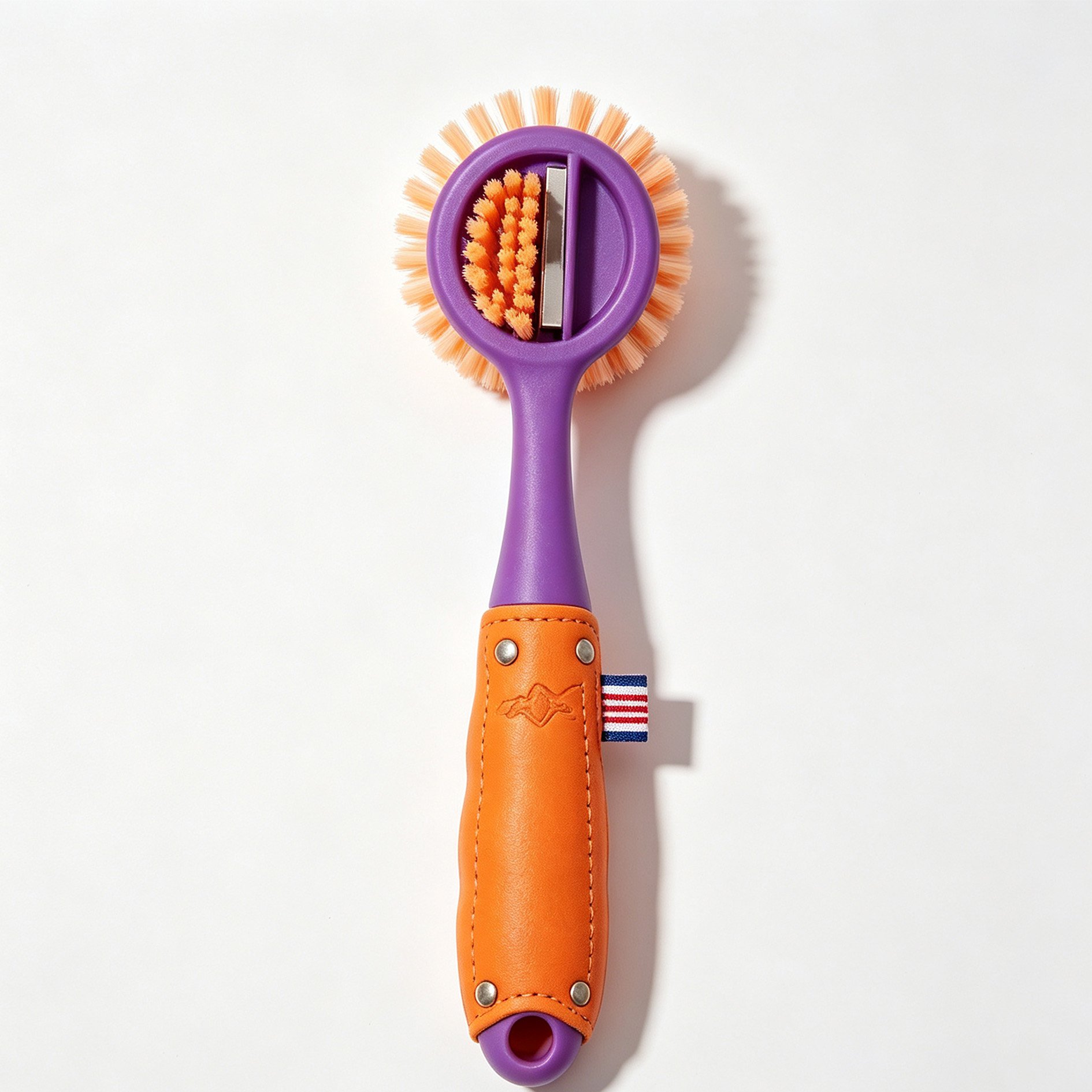 Ergonomic cleaning brush handle for comfortable grip