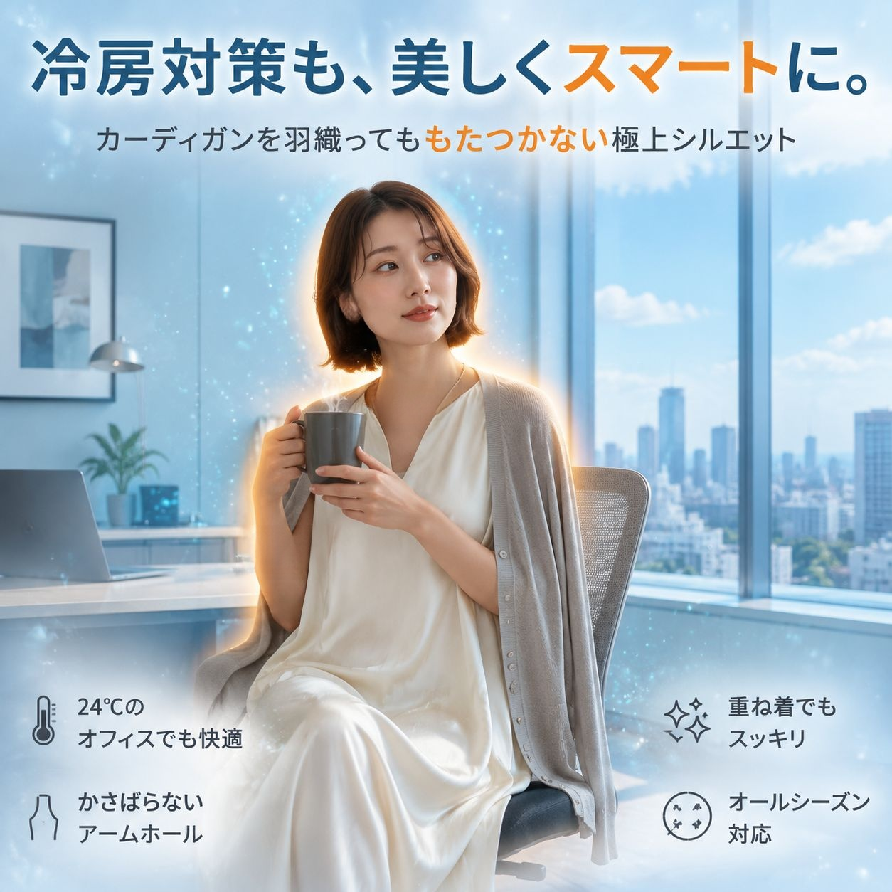 夏用韓日風無地Vネック森ガールロングシルクリネンドレス