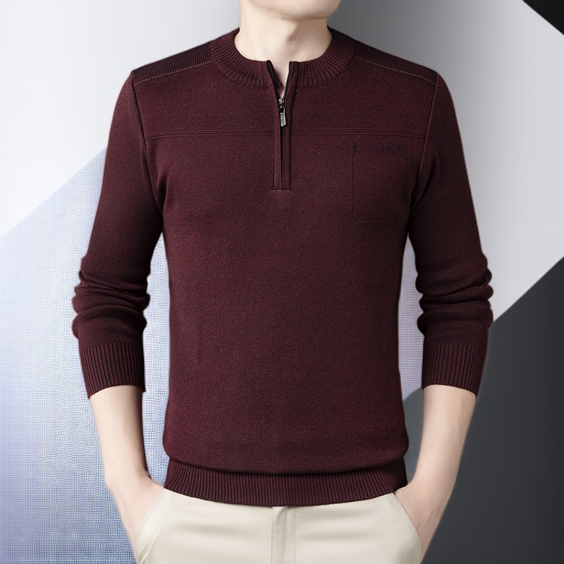 남성 스트라이프 패턴 니트 전면 모습