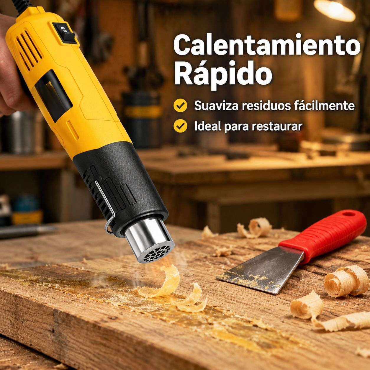Herramienta portátil de retracción con aire caliente