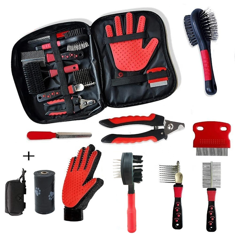 Kit profesional de tijeras para peluquería de mascotas 10 en 1