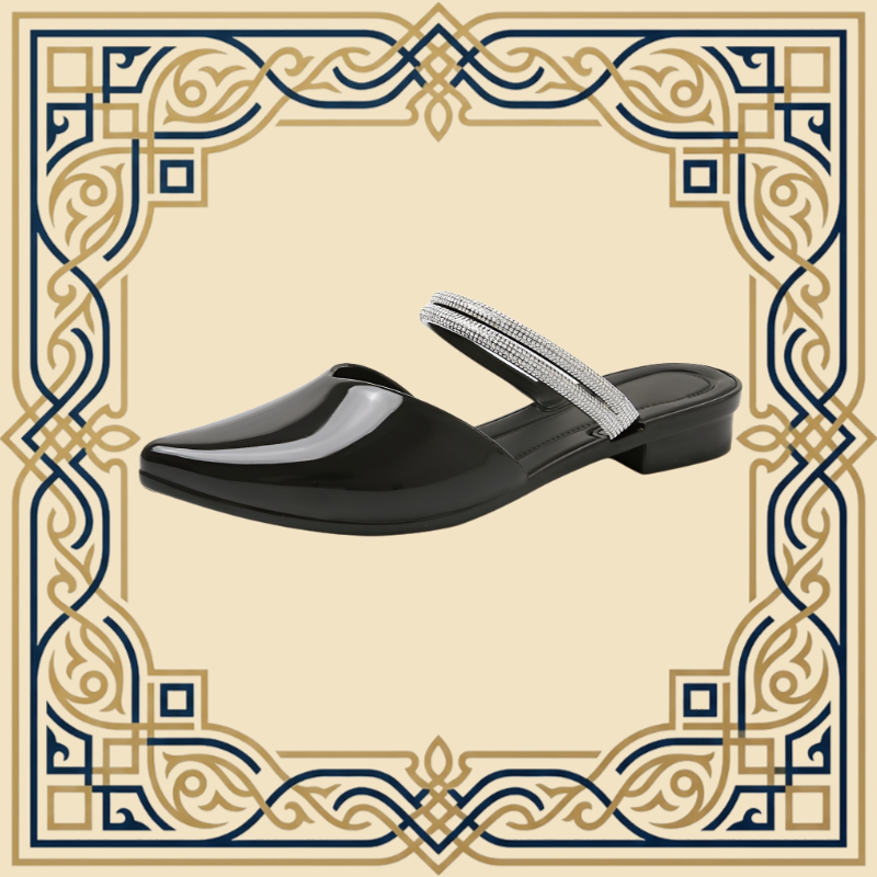 صندل نسائي مغلق من الأمام بكعب عريض يناسب جميع الإطلالات