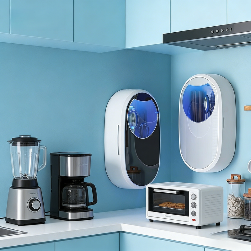 Multi-function Kitchen Wall-mounted UV Chopsticks Sterilizer and Dehumidifier