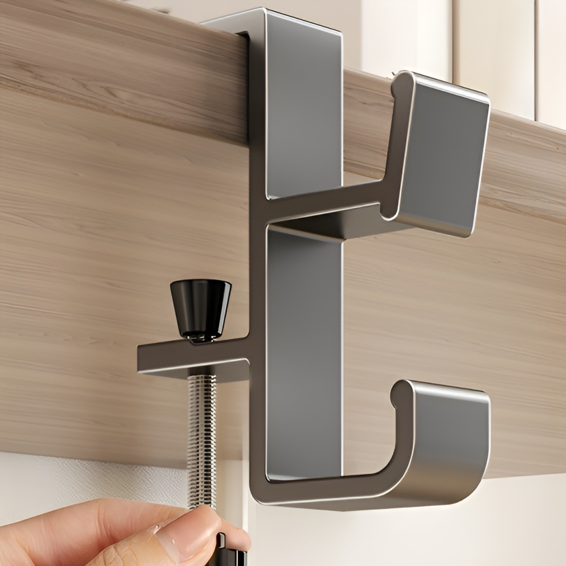 No-Drill Strong Load-Bearing Desk Side Hanging Bag Holder for Dormitory and Office