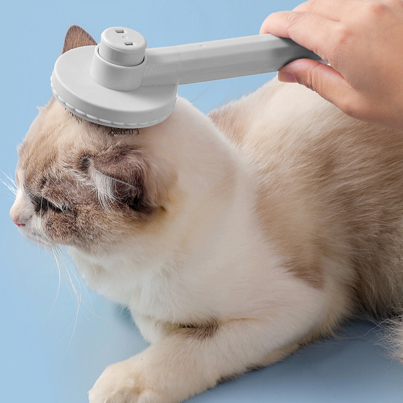 Langhaarbürste für Haustiere, runde Edelstahlspitzen, entfernt Unterwolle