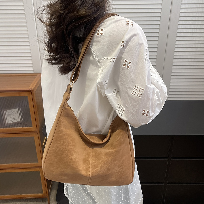 復古氣質休閒單肩托特包