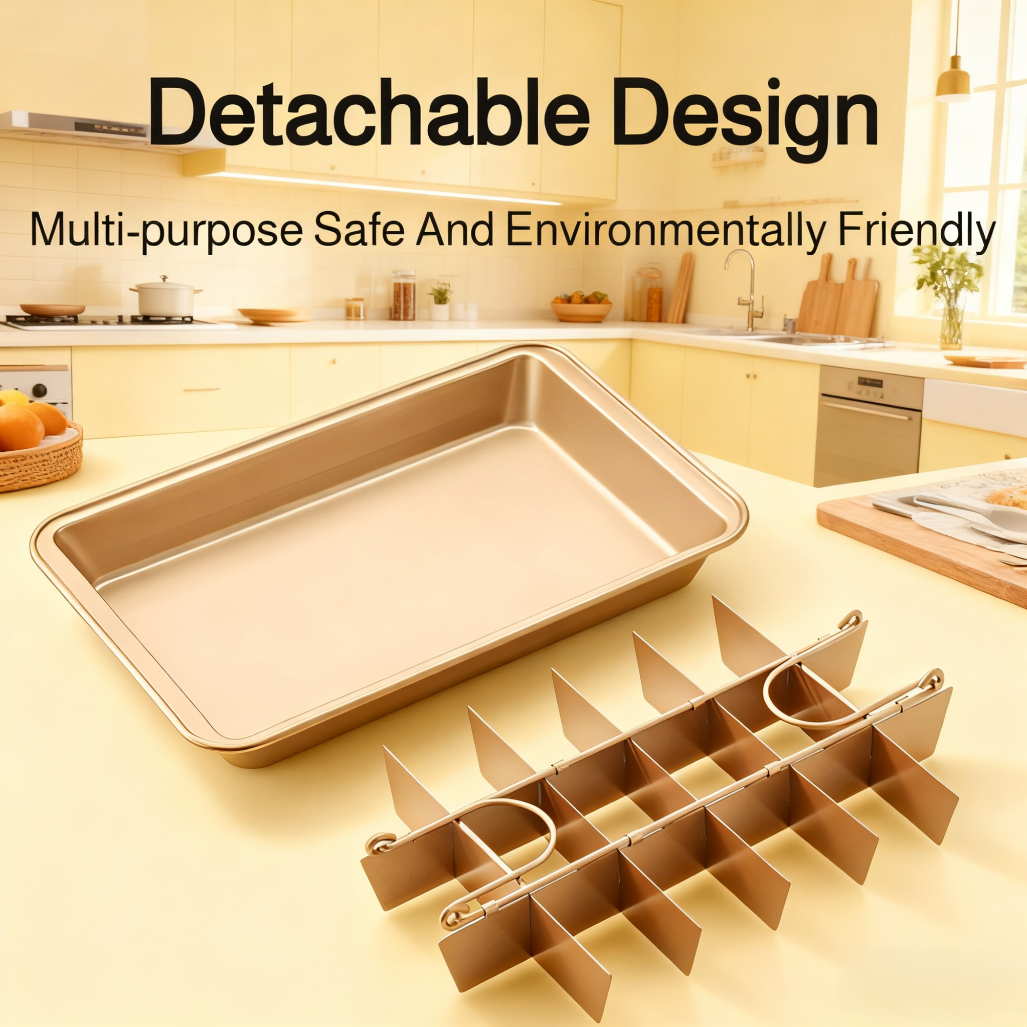 Versatile Square Baking Tray for Multiple Desserts