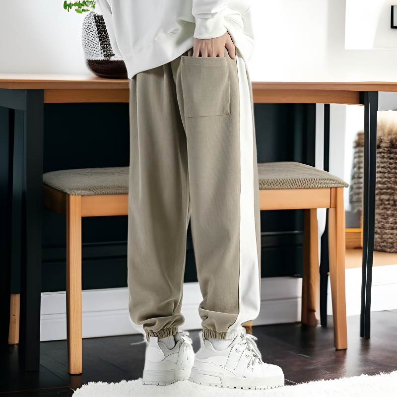 남성용 코듀로이 캐주얼 루즈핏 트레이닝 팬츠