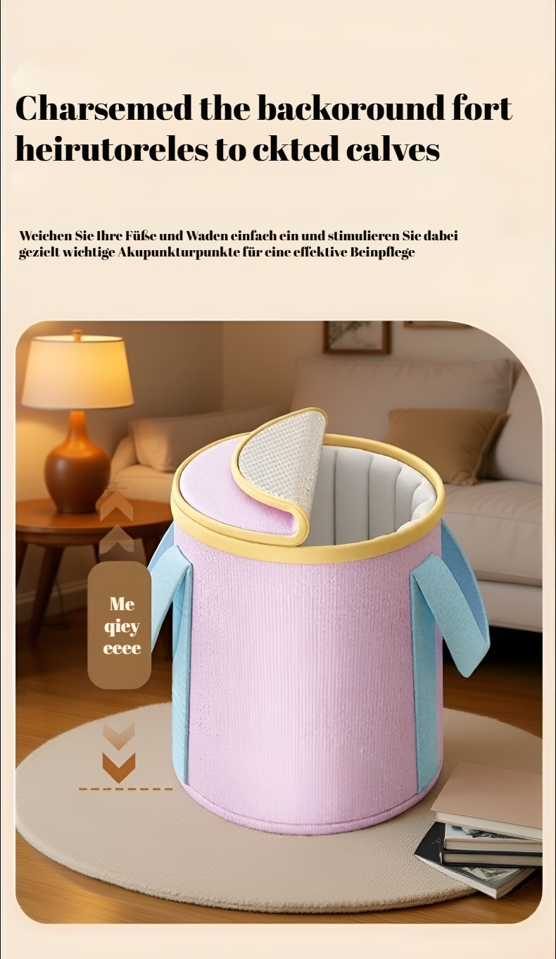 Isolierter Fußbad-Eimer hält das Wasser warm