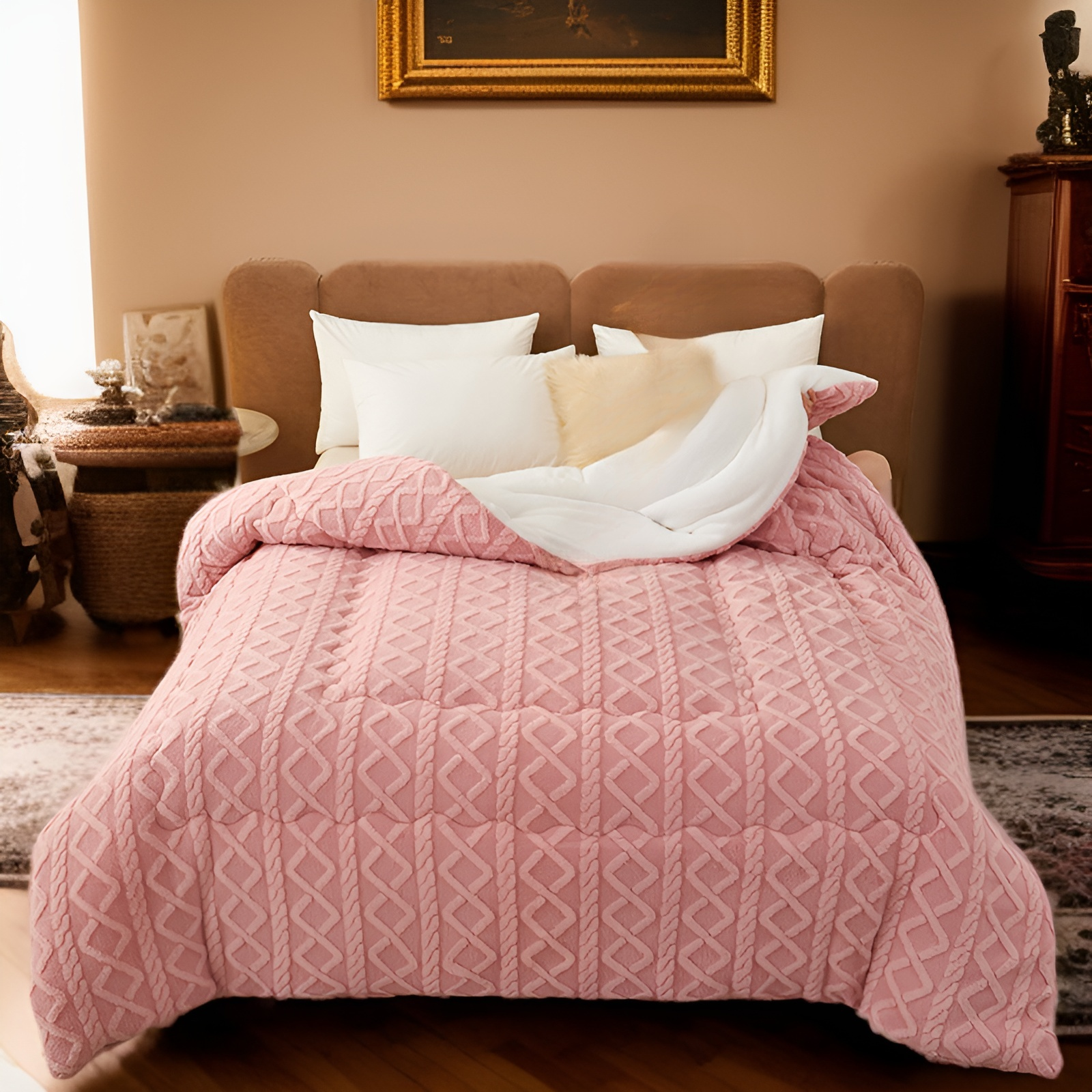 暖かいフランネル布団を厚くする