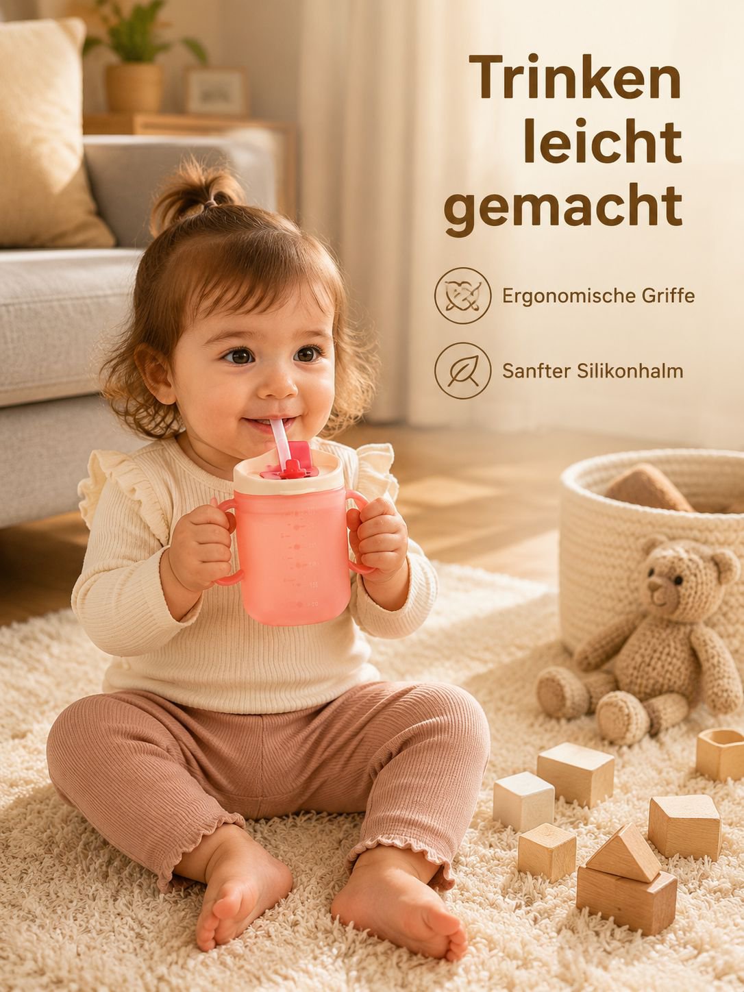 Kinder Trinklernbecher mit Messskala