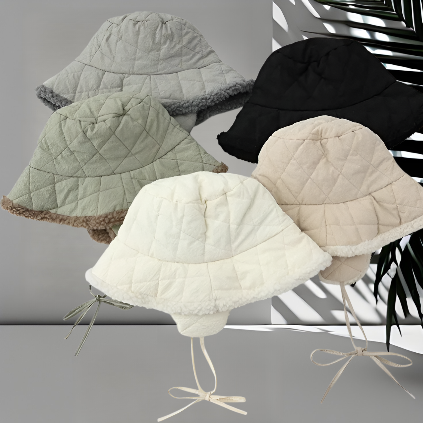 羽絨棉漁夫帽子女秋冬2025新款加厚羊羔絨保暖防風護耳盆帽顯臉小